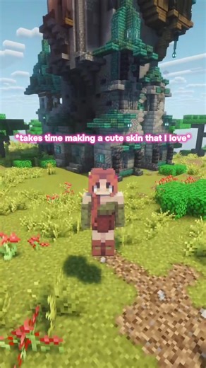 Cute Gorl Skin with Full Netherite Kit in Minecraft