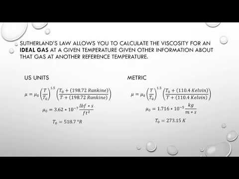 Sutherland Law: Determine Viscosity from Temperature