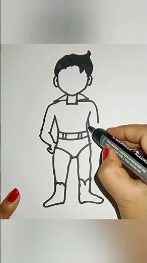How to Draw Superman. Superman easy drawing for kids. #easydrawing