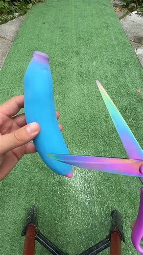 The blue banana that suddenly burst