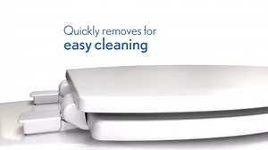 Bemis Aurora Slow Close Toilet Seat, Easy Clean Hinges and Adjustable Perfect Fit Plastic Seat, Made in USA, Elongated, Bone
