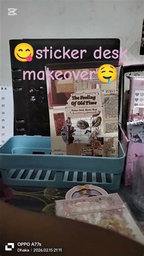 😋sticker desk makeover 🤤
