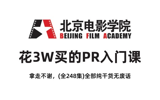 【全284集】价值3W的视频剪辑网课，保姆级零基础PR教程，全程通俗易懂，带你少走99%弯路，小白快速进阶大神，学不会我退出影视后期圈！