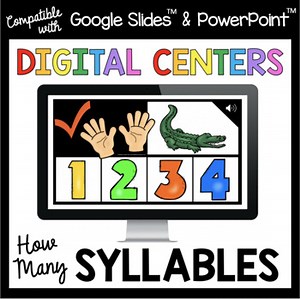 Syllables - Digital Centers - Phonics - Google Slides and PowerPoint
