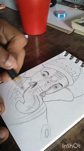 ॐ श्री गणेशाय नमः / Lord Ganesha Sketch on A6 size sketch book 🙏🏻😌....🚩🚩