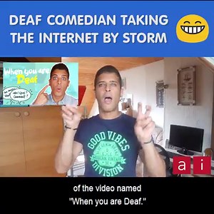 Meet Dhafer, a Deaf comedian from France, whose videos are raising awareness about Deafness. Dhafer's YouTube: https://goo.gl/oN1psx | Ai-Media