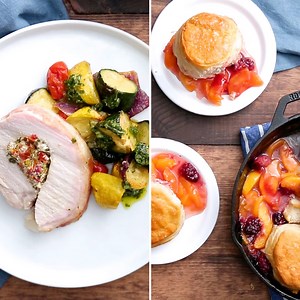 661K views · 2.2K shares | Complete Pork Dinner with Fruit Cobbler...