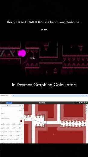 Slaughterhouse in Desmos Graphing Calculator… #shorts #geometrydash