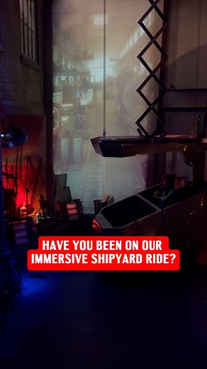 Did you know? The Titanic Experience includes a Shipyard Ride!🚢 This immersive experience takes you on a journey back in time to the heart of Belfast’s shipbuilding past. Hop on board and travel through a steel replica of the Arrol Gantry, the enormous framework used to build Titanic. Experience it for yourself today! | Titanic Belfast