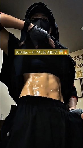 165cm | 108 lbs | Female athlete with insane 8-pack abs transformation 🔥💪 #fitness #abs