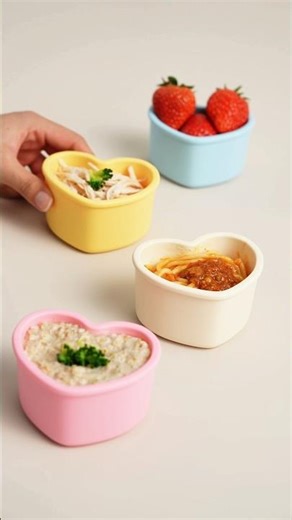 Mini Heart Bowl 🤍 Perfect for Baby & Toddler Meals