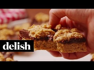 Chocolate Crumble Bars | Delish