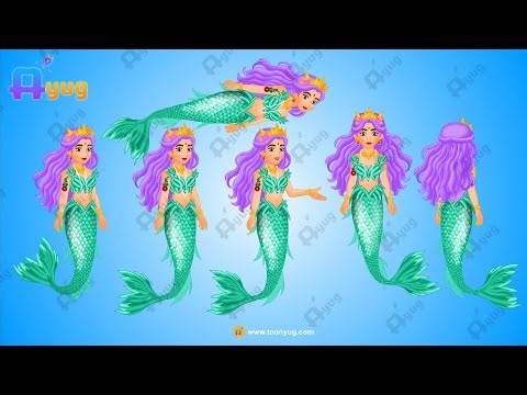 Female Mermaid Animated Character | toonyug.com