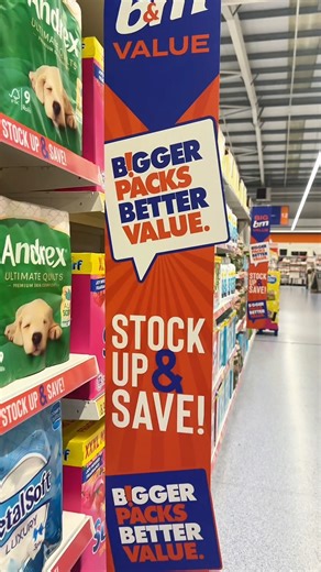 Bigger packs, better value from B&M ❤️ Whether you’re looking for essential cleaning products, stocking up on snacks or health & beauty for the whole family, we’ve got you covered🛒✨! Pop into B&M today and grab these deals before they’re gone! | B&M Stores