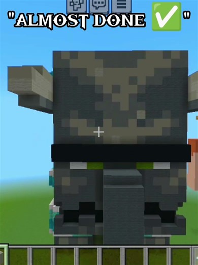 Minecraft game but I build a statue of a revenger #minecraft #gaming #shorts #statueofrevenger