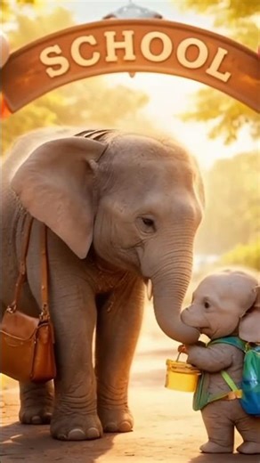 Aaj baby elephant 🐘 first time school gaya 🥰😍😁 #cute #babyanimal #funny #baby #babyelephant #love
