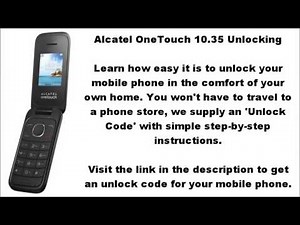 Unlock Alcatel 10.35 (1035A 1035G 1035X) - Network Key