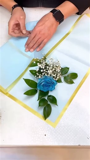 MIR FLOWERS (JAMMU & KASHMIR) JK on Instagram: "Just simple single Rose with blue clour spray on it 🤍✨"