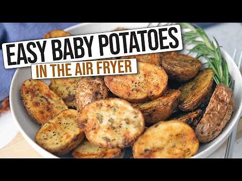 Easy Air Fryer Baby Potatoes [with Rosemary]