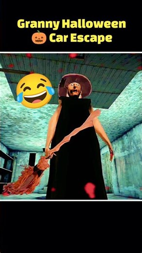 Granny Halloween 🎃 Car Escape 🚗 #granny #trending #shortsfeed#feedshorts #games#horrorgaming #gaming
