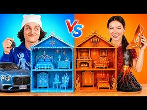 Hot vs Cold Room Makeover Challenge 🔥❄️ Amazing DIY Transformations! 😱