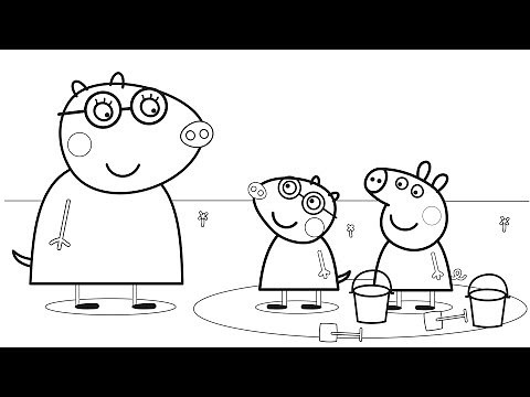 Peppa Pig Molly Mole Coloring Book - Learning Colours Drawing Videos For Kids