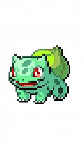 Making Bulbasaur Pixel art #procreate #pokemon #pixelart