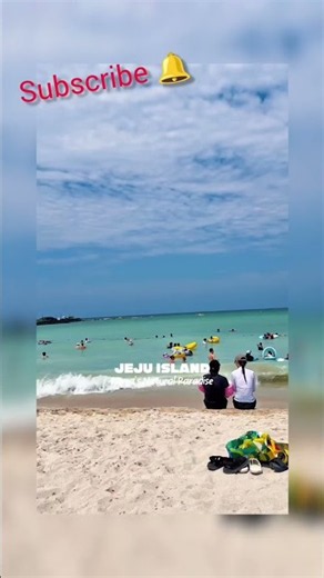 🌊🇰🇷 Welcome to Jeju Island, where endless blue skies meet crystal-clear seas and nature .