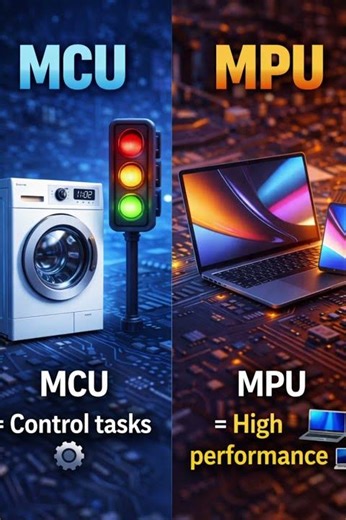 Microcontroller vs Microprocessor #EmbeddedSystems#Microcontroller#Microprocessor