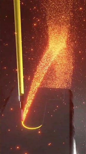 Laser Cutting Simulation in Blender - Molten Metal Sparks Animation