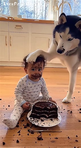 Baby and Dog are blaming each other 👶🐕🙂🙂 #baby #funnymoments #funnyreels #funnyvideos #viralchallenge #babydog | Viral Plus