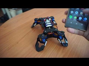 Fist build Quadruped robot with android as controller and the accelerometer sensor