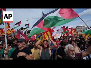 Thousands across Italy protest in solidarity with Palestinians in Gaza