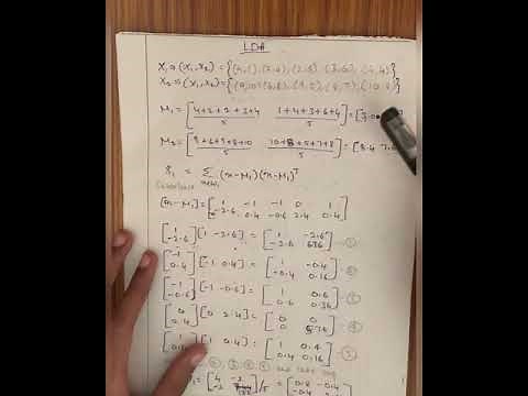 Linear discriminant analysis LDA example with complete solution | Machine learning | Data mining