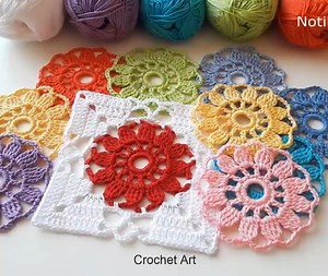 How to crochet Motif Flower | Million Ideas
