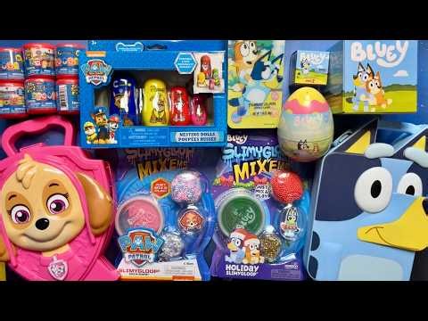 Bluey vs Paw Patrol Slime Surprise Unboxing! 😱 ASMR Mystery Toys