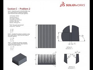Solidworks CSWA Exam Practice | PART MODELLING | Section C - 2