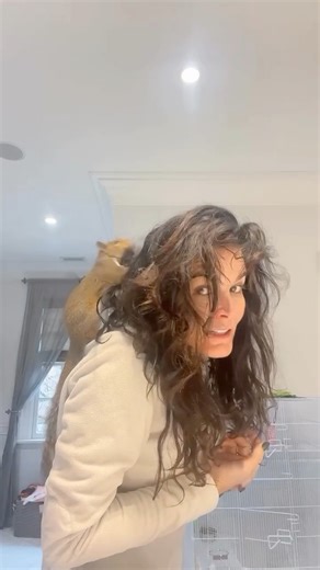 Happy Squirrel Appreciation Day! Had to share this video with my first rescue/foster, Thomas. Who also doubled as my hair stylist 🤣🤣🐿️❤️ #squirrelappreciationday | Angie Harmon