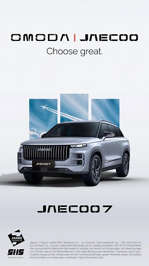 Vom Weg abkommen kann richtig Spaß machen: Der Jaecoo 7 mit Allradantrieb, 540° Surround-Kamera und Keyless Go. Jetzt entdecken. #Jaecoo7 #ChooseGreat | Omoda Jaecoo Österreich