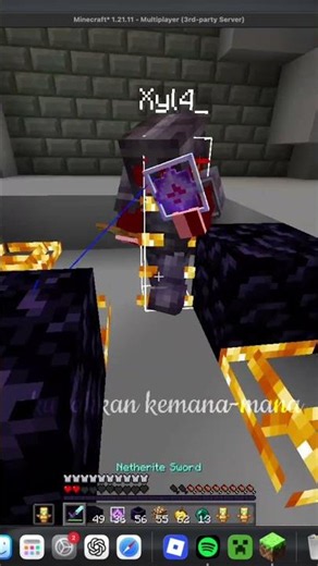 minecraft crystal pvp lirik indo... #shorts #crystalpvp #trending