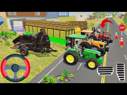 Mahindra Theresher Swaraj Tankey HTM THRESHOR Faramtruck🚘🚔 #threshar #gaming #tractor