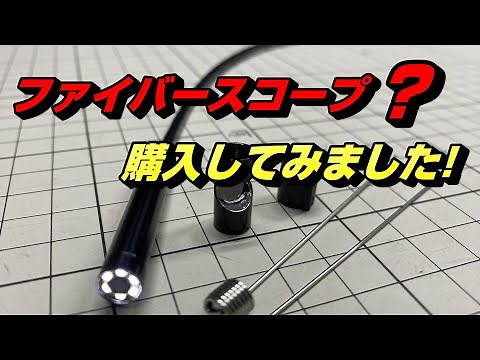 I bought a fiberscope (endoscope/USB camera).