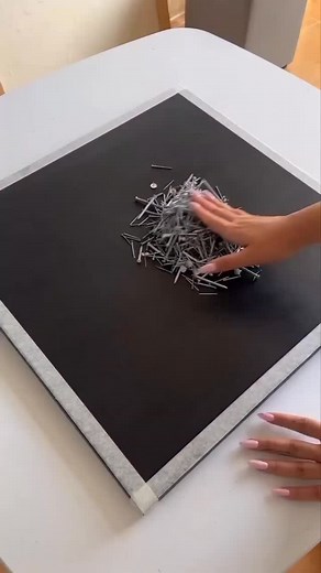 Beautiful artwork made with nails and spray paint. #beautiful #artwork | worldartsrepublic