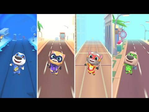Talking Tom Hero Dash: Talking Hank,Talking Ginger Talking Tom,Talking Ben (Android/iOS) Gameplay