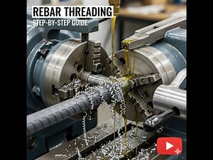 How to Thread Rebars ? | Rebar Splicing Method for Construction | Rebar Threading Process Explained