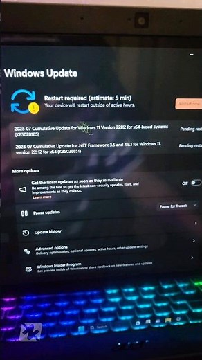 New Update Windows 11 22H2 Patch Juli & New Update NET Framework 3.5 dan 4.8.1 #shorts #windows11