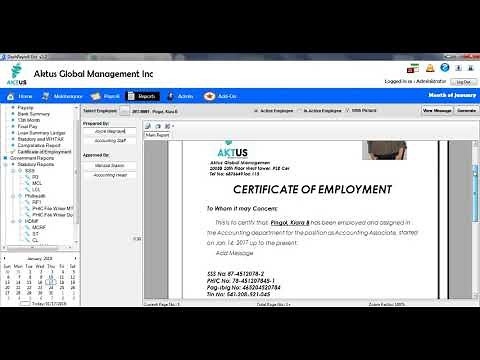 How to Generate a Certificate of Employment