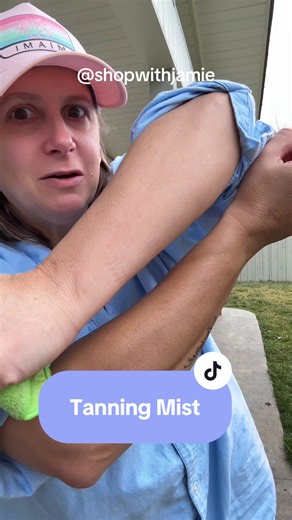 Spray tan at home without any fancy equipment you can get this spray tan mist and just do it yourself at the house. Shake well before using and then apply to your body. Let it dry and then wait 6 to 8 hours for it to fully develop to get that golden tan look without the sun without the salon and without any fancy equipment #SelfTan #SunlessTan #SelfTanner #TanningMist #TikTokShopCreatorPicks