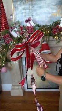 Easy Christmas Mantle Decorating Ideas | how to Make a Christmas Bow | Christmas Ribbon Trends