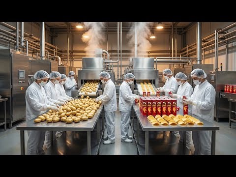Inside a Modern Pringles Factory: How Whole Potatoes Transform into Pringles | Full Process